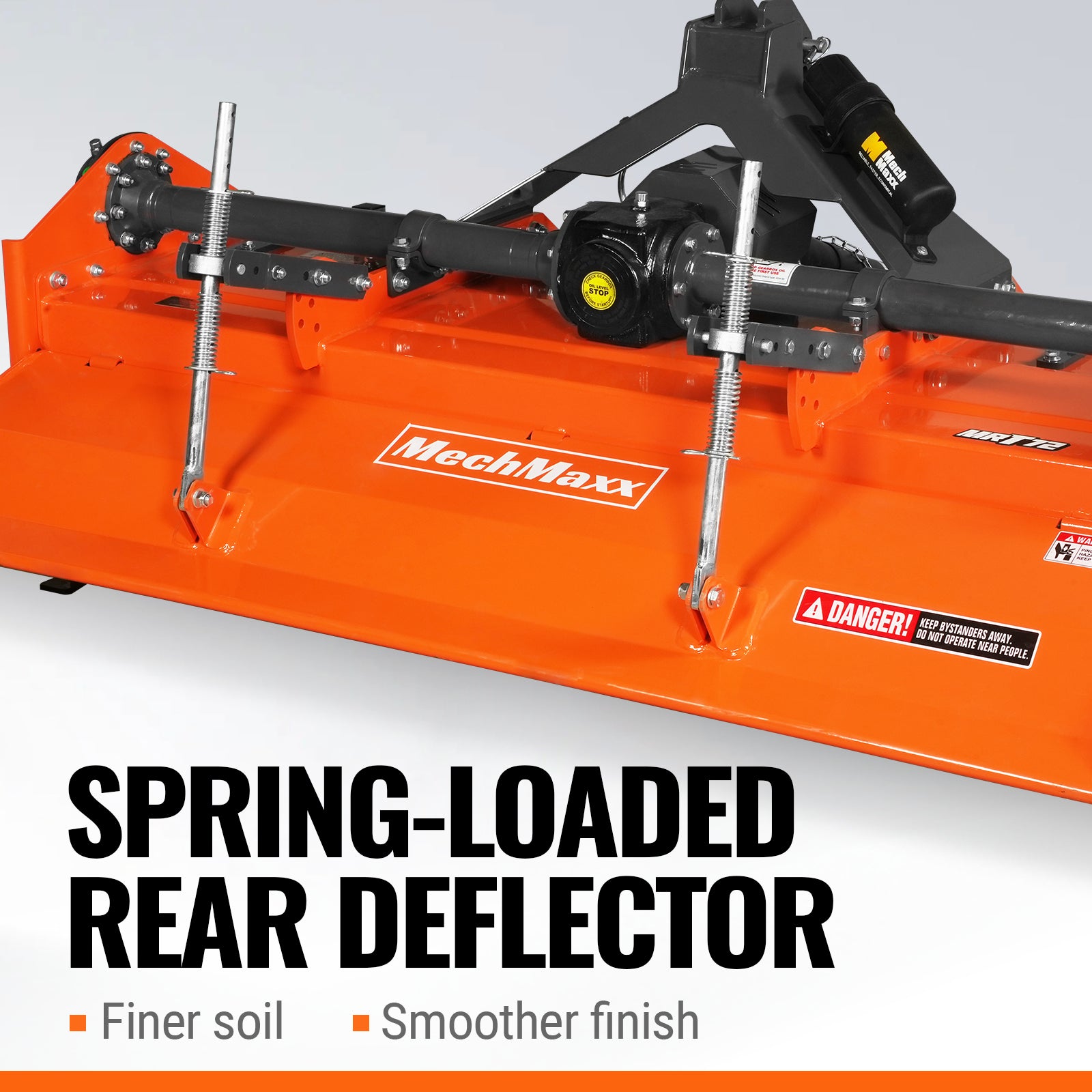 72 in Rotary Tiller, 3 Point Hitch Cat.1 & 2, Gear Drive, PTO Shaft Included with Slip Clutch, 35–70 HP, MRT72