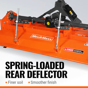72 in Rotary Tiller, 3 Point Hitch Cat.1 & 2, Gear Drive, PTO Shaft Included with Slip Clutch, 35–70 HP, MRT72