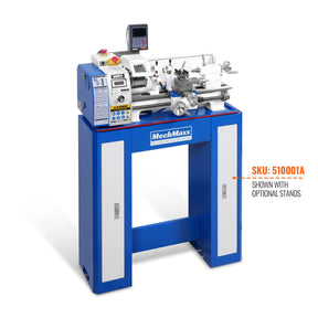 1.5‘’ Spindle Bore Metal Lathe Machine with DRO 8'' x 16'' High Precision Mini 1.5HP Benchtop 0-2500 RPM Variable Speed Metal Working Machine 1.5‘’ Spindle Bore Small Lathe without Stand