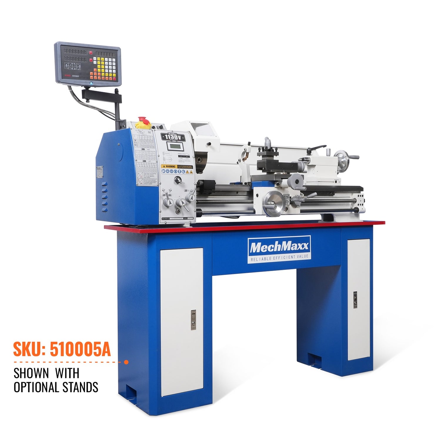 Metal Lathe Machine with DRO 11'' x 30'' High Precision Benchtop 0-200