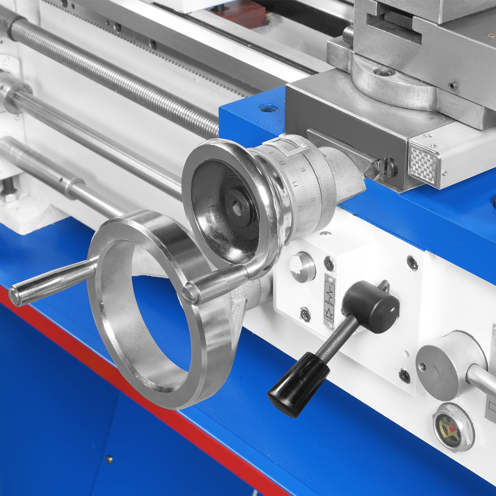 13" x 37" Industrial Heavy Duty Bench Metal Lathe 1.5HP/1100W Metal Working Lathe High Precision 64-1500 RPM Variable Speed with Four-axis sliding system