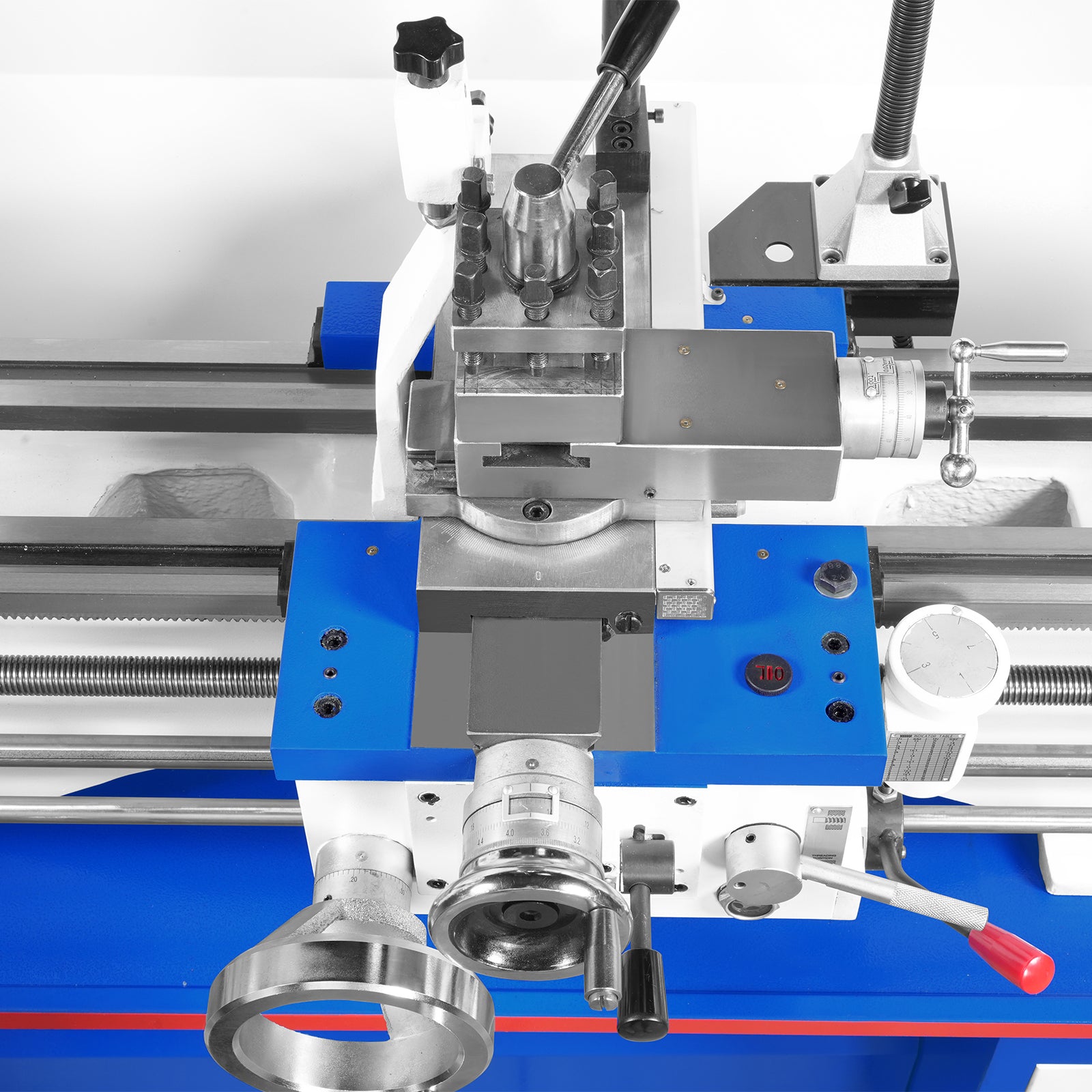 13" x 37" Industrial Heavy Duty Bench Metal Lathe 1.5HP/1100W Metal Working Lathe High Precision 64-1500 RPM Variable Speed with Four-axis sliding system