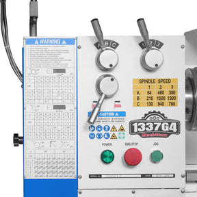 13" x 37" Industrial Heavy Duty Bench Metal Lathe 1.5HP/1100W Metal Working Lathe High Precision 64-1500 RPM Variable Speed with Four-axis sliding system