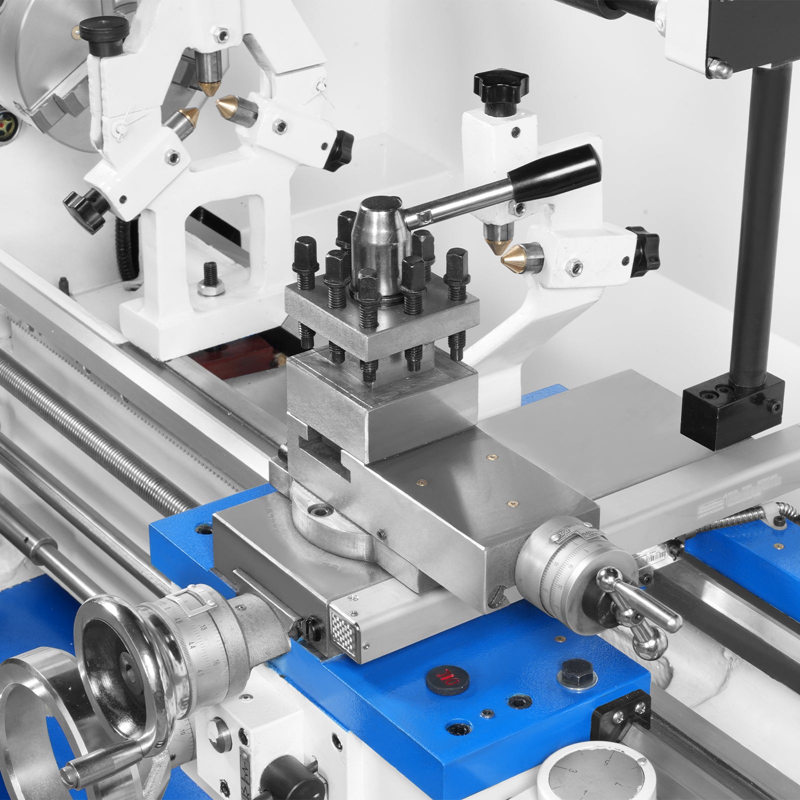 13" x 37" Industrial Heavy Duty Bench Metal Lathe 1.5HP/1100W Metal Working Lathe High Precision 64-1500 RPM Variable Speed with Four-axis sliding system