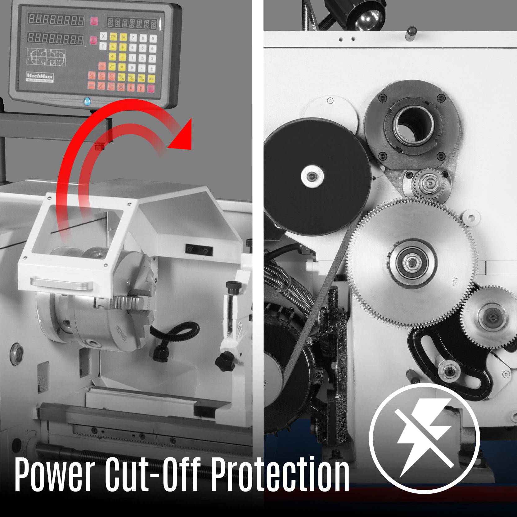 13" x 40" Industrial Heavy Duty Bench Metal Lathe 2HP/1500W Metal Working Lathe High Precision 70-2000 RPM Variable Speed with Four-axis sliding system