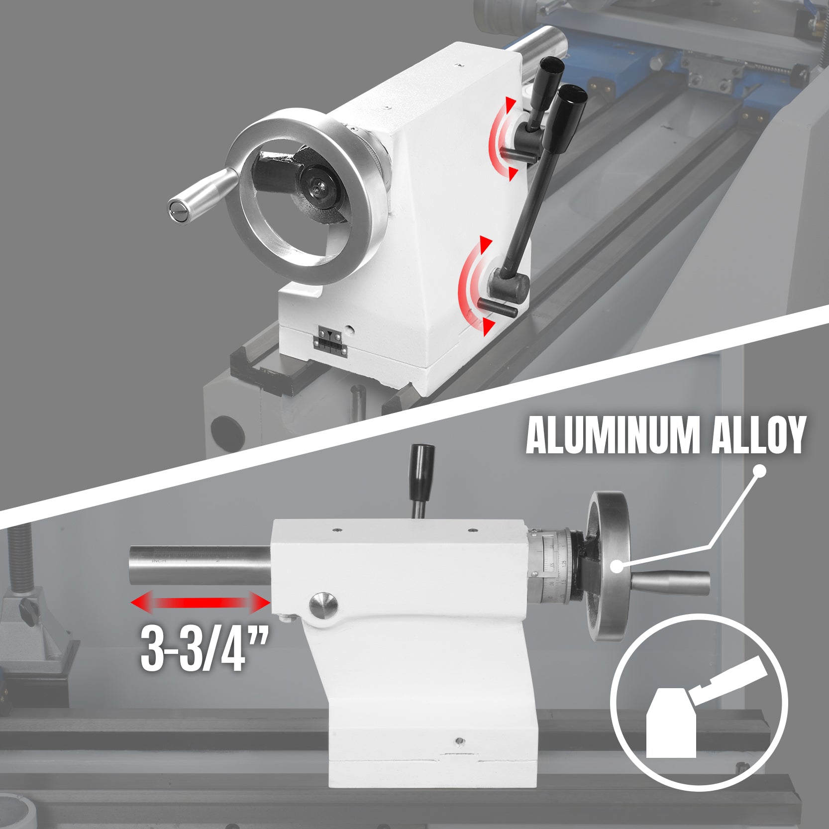 13" x 40" Industrial Heavy Duty Bench Metal Lathe 2HP/1500W Metal Working Lathe High Precision 70-2000 RPM Variable Speed with Four-axis sliding system