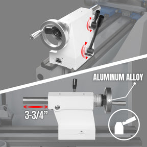 13" x 40" Industrial Heavy Duty Bench Metal Lathe 2HP/1500W Metal Working Lathe High Precision 70-2000 RPM Variable Speed with Four-axis sliding system