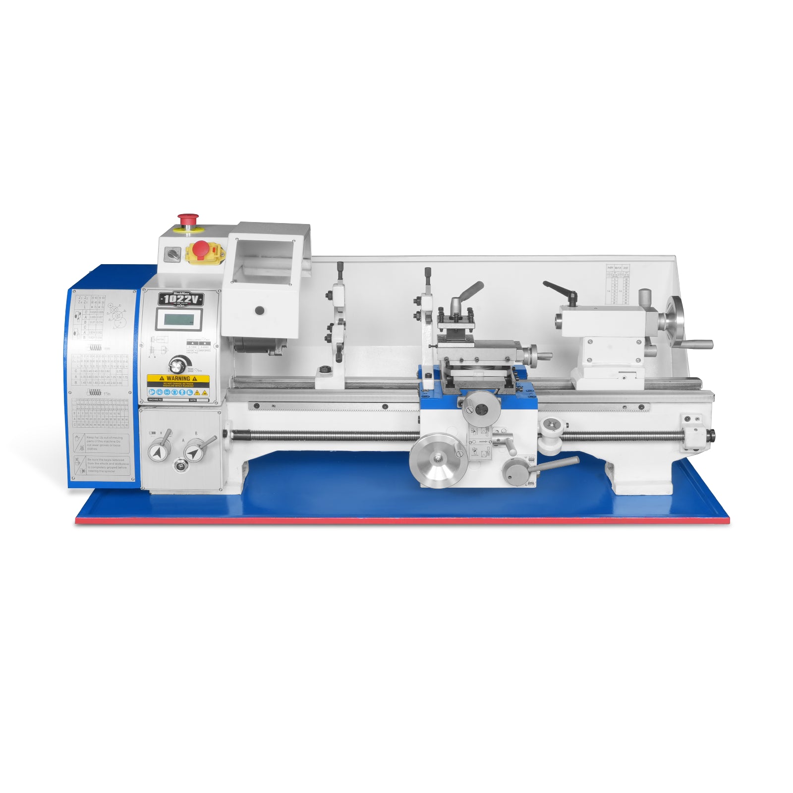 10'' x 22'' Industrial Metal Lathe Machine High Precision Benchtop 1.5HP Brushless Motor 0-2000 RPM Variable Speed Metal Working Machine Small Lathe without Stand