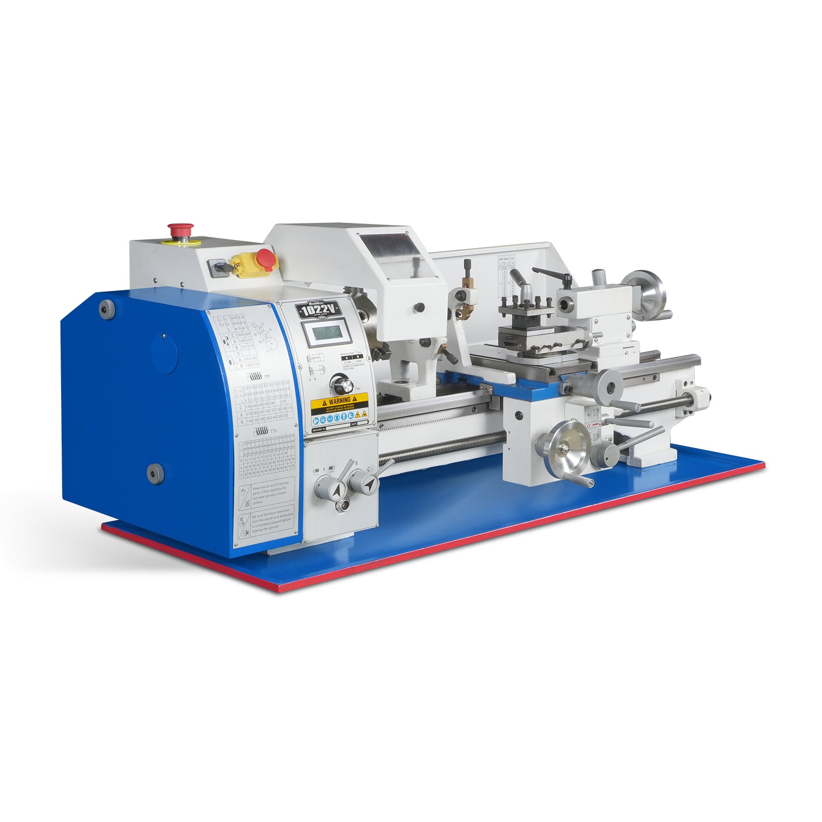 10'' x 22'' Industrial Metal Lathe Machine High Precision Benchtop 1.5HP Brushless Motor 0-2000 RPM Variable Speed Metal Working Machine Small Lathe without Stand