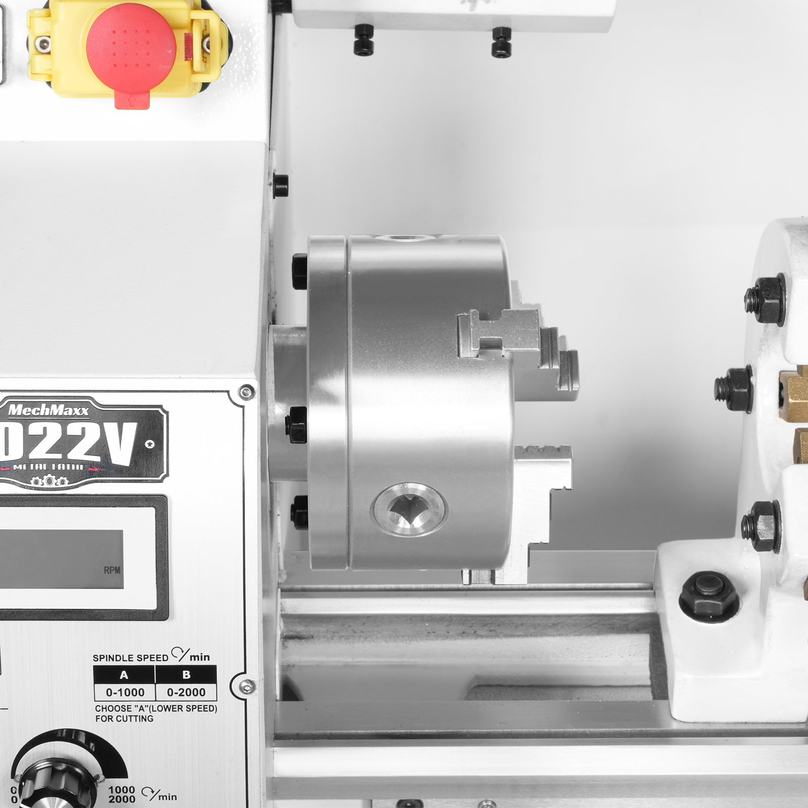 10'' x 22'' Industrial Metal Lathe Machine with DRO High Precision Benchtop 1.5HP Brushless Motor 0-2000 RPM Variable Speed Metal Working Machine Small Lathe without Stand