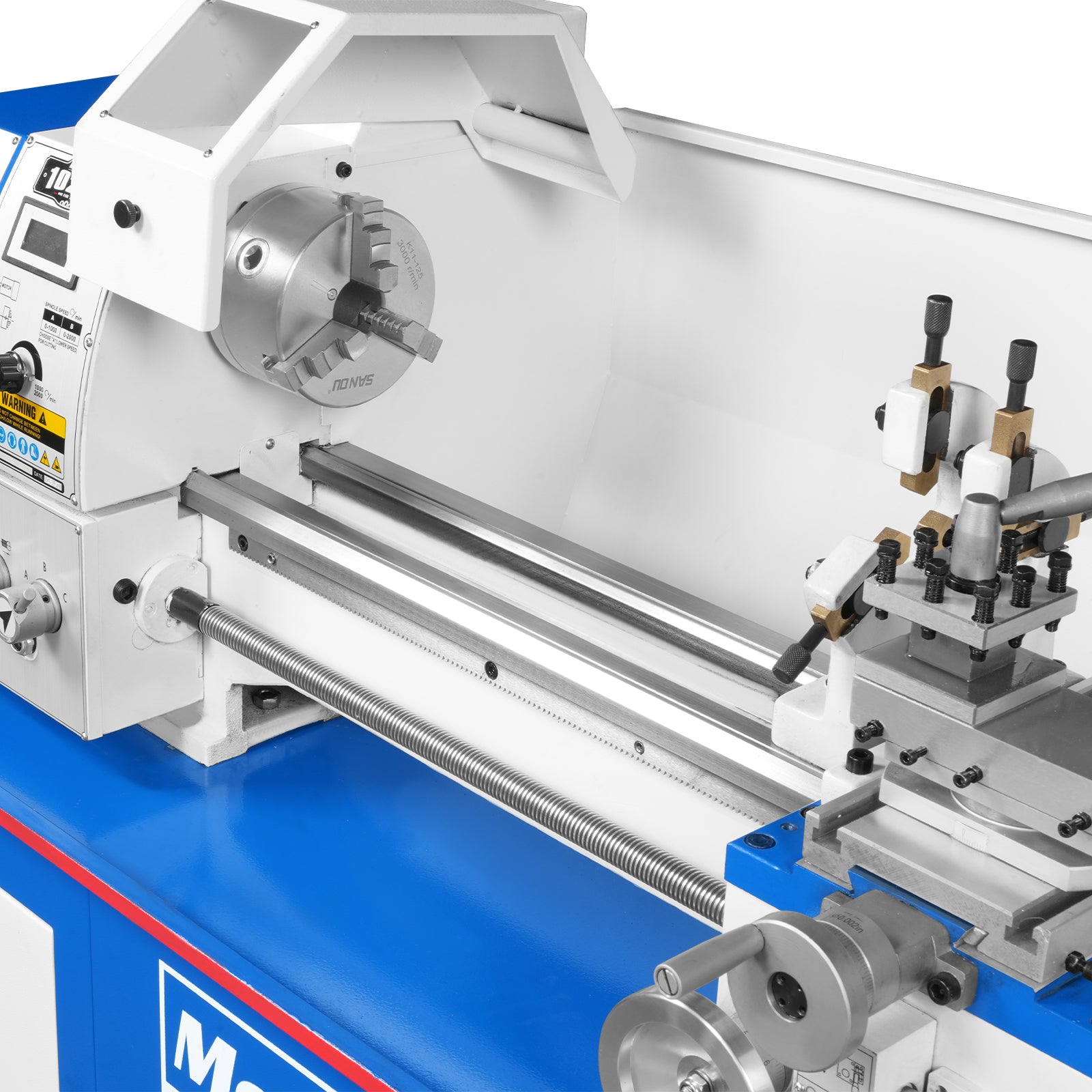 10'' x 22'' Industrial Metal Lathe Machine with DRO High Precision Benchtop 1.5HP Brushless Motor 0-2000 RPM Variable Speed Metal Working Machine Small Lathe without Stand