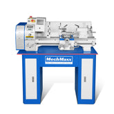 10'' x 22'' Industrial Metal Lathe Machine High Precision Benchtop 1.5HP Brushless Motor 0-2000 RPM Variable Speed Metal Working Machine Small Lathe with Stand 1022V