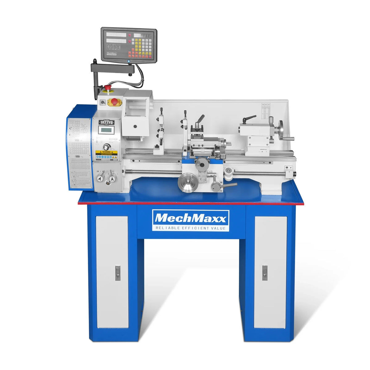 10'' x 22'' Industrial Metal Lathe Machine with DRO High Precision Benchtop 1.5HP Brushless Motor 0-2000 RPM Variable Speed Metal Working Machine Small Lathe with Stand 1022VD