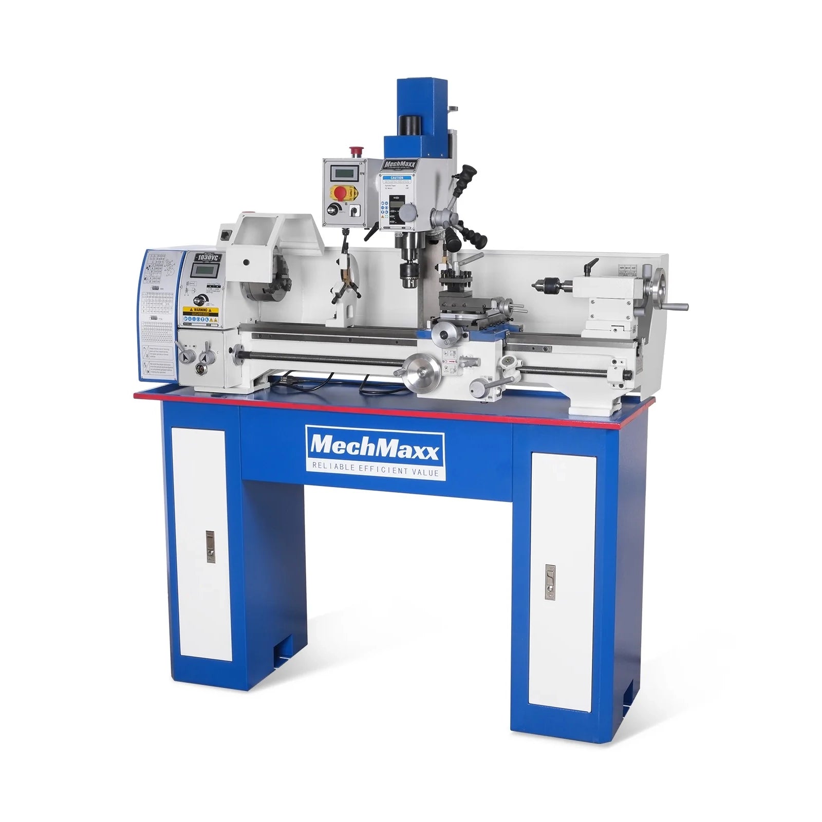 2 HP 11'' x 30'' Combination Lathe Milling Drilling Machine Brushless Motor, 1.5'' Spindle Bore, 0-2000 RPM Variable Speed, High Precision Benchtop Lathe for Metalworking – With Stand 1130VC