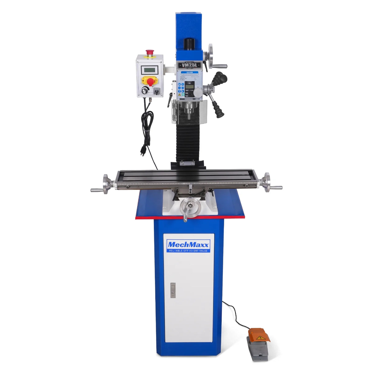 7‘’ x 27-1/2‘’ Benchtop Mini Mill Drill Machine, Variable Speed, Brshless Motor, R8 Spindle, 1.5 HP, 110V, Compact Milling Drilling Tool for Garage Shop, DIY Metalworking with Stand VM25L