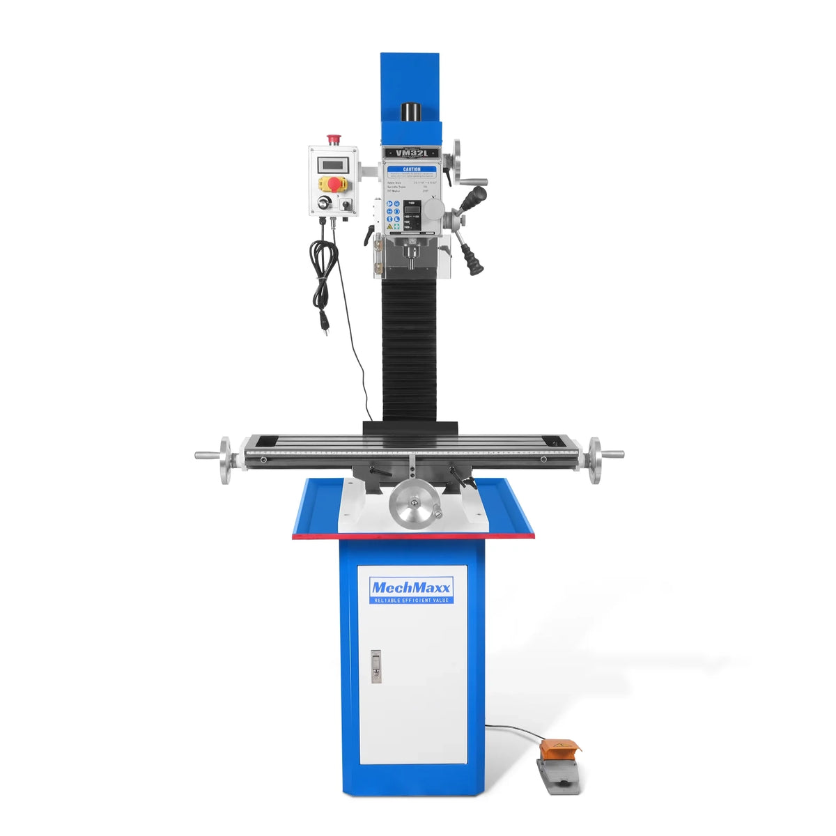 8-1/4"x33'' Industrial Benchtop Mill Drill Machine Brushless Motor, Variable Speed, R8 Spindle, 2 HP, 110V, Compact Milling Drilling Tool for Garage Shop, DIY Metalworking with Stand VM32L