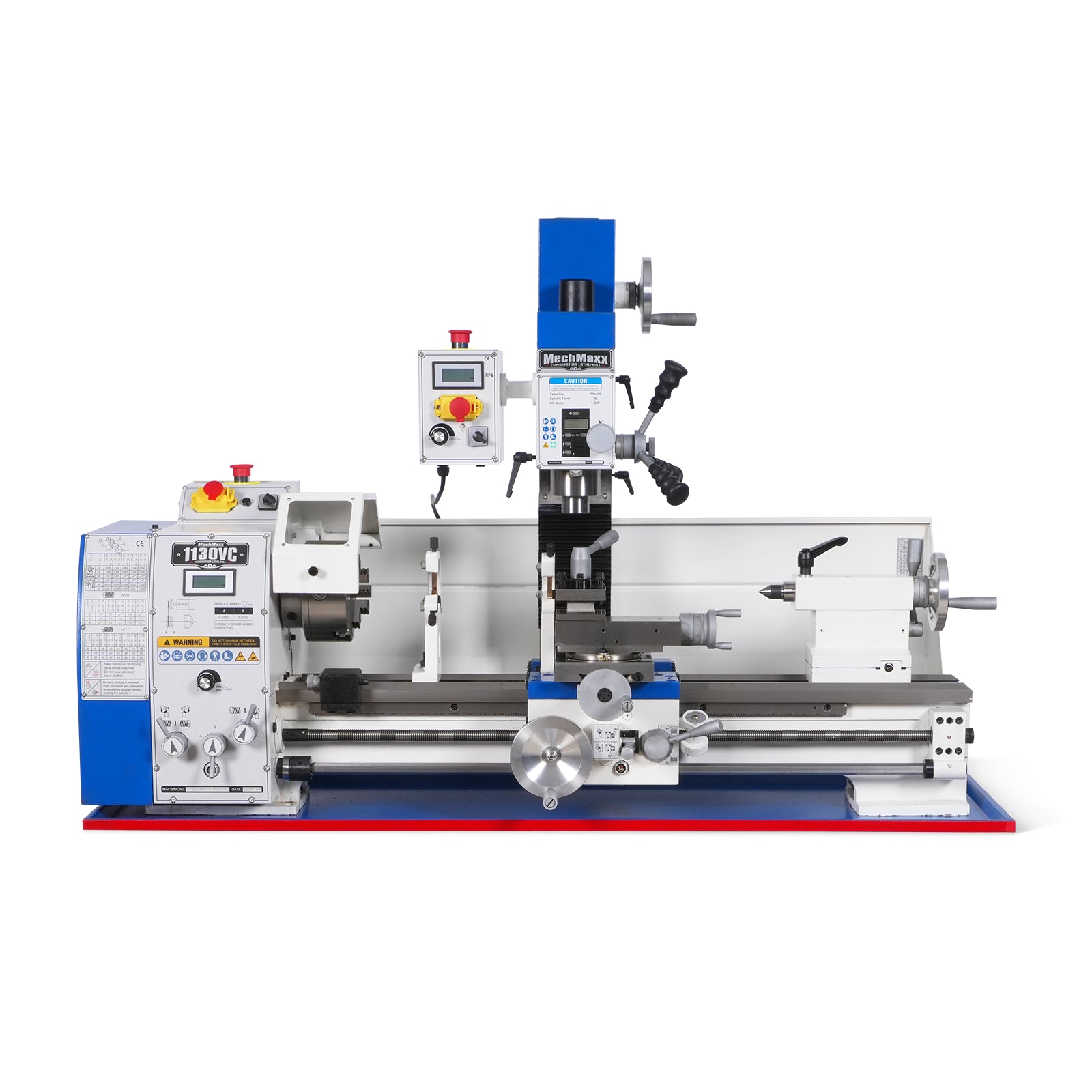 2 HP 11'' x 30'' Combination Lathe Milling Drilling Machine, 1.5'' Spindle Bore, 0-2000 RPM Variable Speed, High Precision Benchtop Lathe for Metalworking – Without Stand