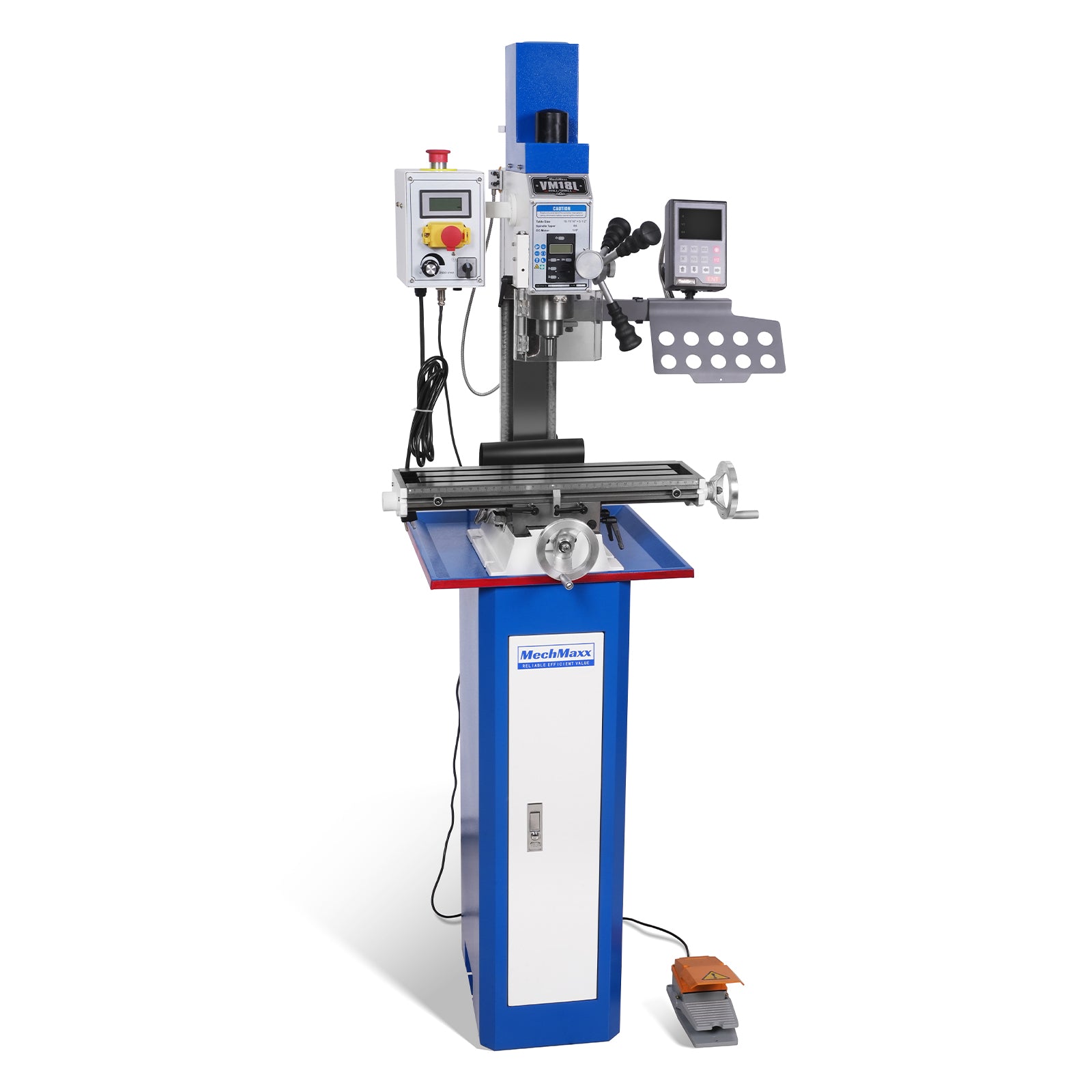 6"x20'' Benchtop Mill Drill Machine with DRO Brushless Motor, Variable Speed, R8 Spindle, 1 HP, 110V, Compact Milling Drilling Tool for Garage Shop, DIY Metalworking with Stand VM18LD