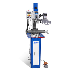6"x20'' Benchtop Mill Drill Machine with DRO Brushless Motor, Variable Speed, R8 Spindle, 1 HP, 110V, Compact Milling Drilling Tool for Garage Shop, DIY Metalworking with Stand VM18LD