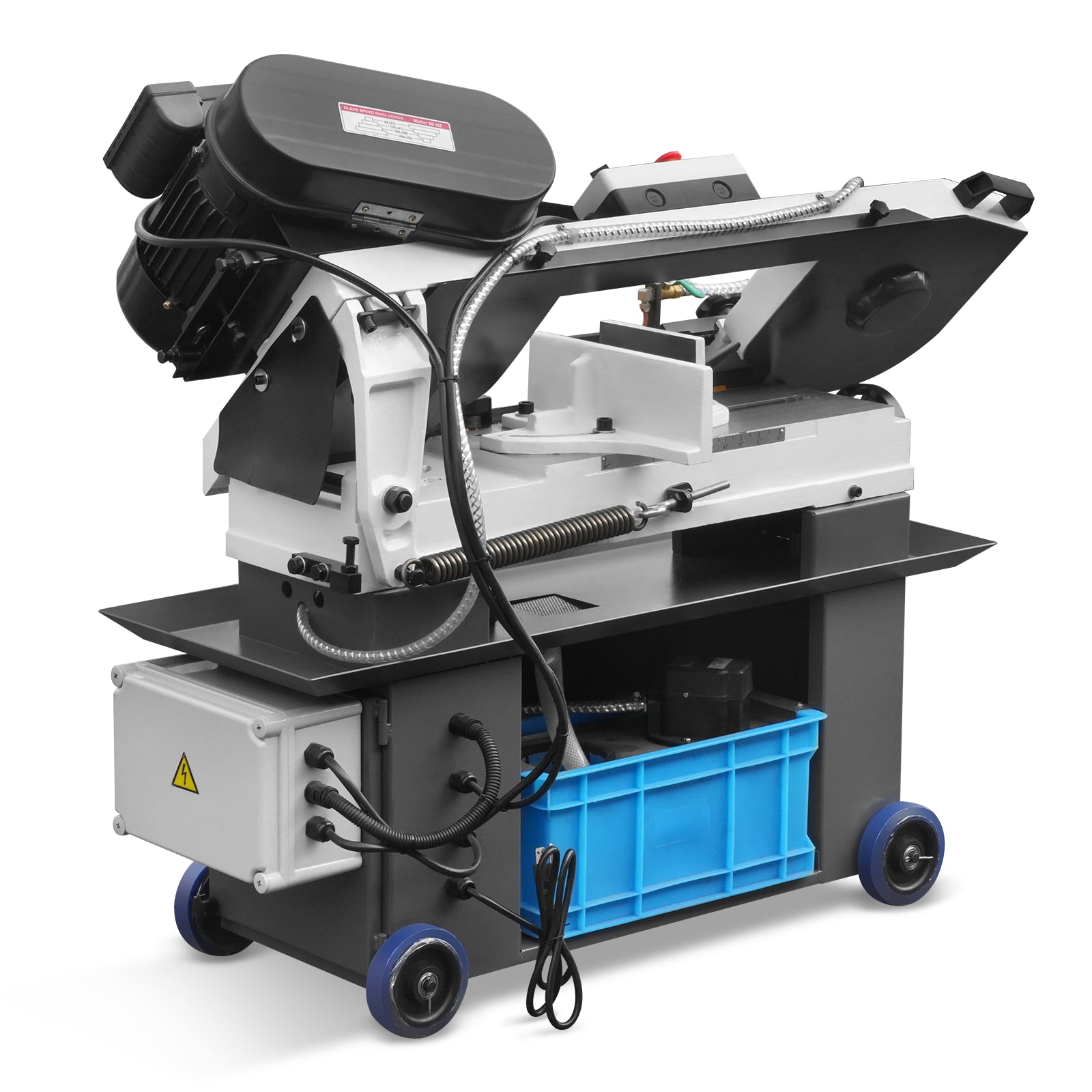7" x 12" Metal Band Saw, 1.5 HP 115V/230V Dual Voltage 4-Speed Horizontal Vertical Bandsaw with Hydraulic Downfeed, Coolant System & Adjustable Angle Cutting for Steel, Aluminum, Pipe & Structural Metal BS-712N