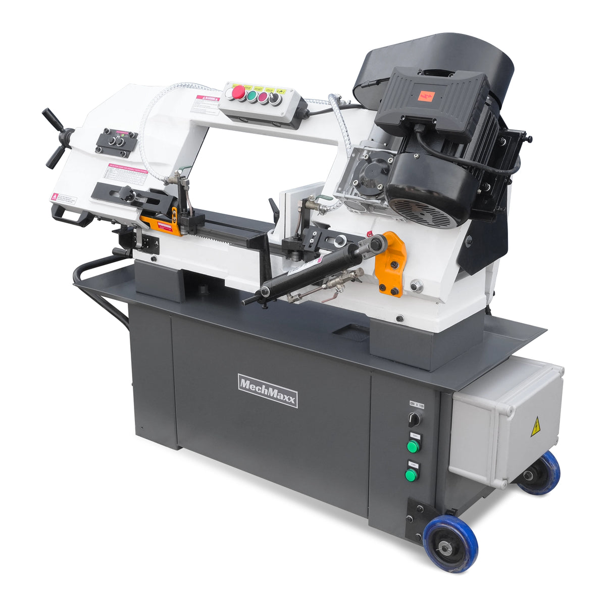 9 Inch Horizontal Metal Cutting Band Saw BS-912B, 4-Speed Adjustable, 1 PH 115V/230V Dual Voltage Pre-Wired 115V, Hydraulic Feed, Coolant System, 0-45° Miter Cutting, Portable Metal Band Saw for Steel, Stainless Steel, Aluminum, Metal Fabrication BS-912B