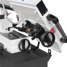 Metal Cutting Band Saw, 10" Round / 18"x5" Rectangular Capacity, 2HP 1.5kW Motor, 4-Speed (35-114 MPM), Horizontal Bandsaw with 0-45° Swivel, Hydraulic Downfeed, 230V 1PH 60Hz, Industrial Grade for Steel, Aluminum & Alloys BS-1018B