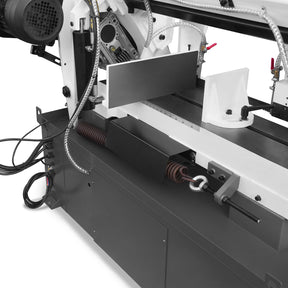 Metal Cutting Band Saw, 10" Round / 18"x5" Rectangular Capacity, 2HP 1.5kW Motor, 4-Speed (35-114 MPM), Horizontal Bandsaw with 0-45° Swivel, Hydraulic Downfeed, 230V 1PH 60Hz, Industrial Grade for Steel, Aluminum & Alloys BS-1018B