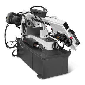 Metal Cutting Band Saw, 10" Round / 18"x5" Rectangular Capacity, 2HP 1.5kW Motor, 4-Speed (35-114 MPM), Horizontal Bandsaw with 0-45° Swivel, Hydraulic Downfeed, 230V 1PH 60Hz, Industrial Grade for Steel, Aluminum & Alloys BS-1018B
