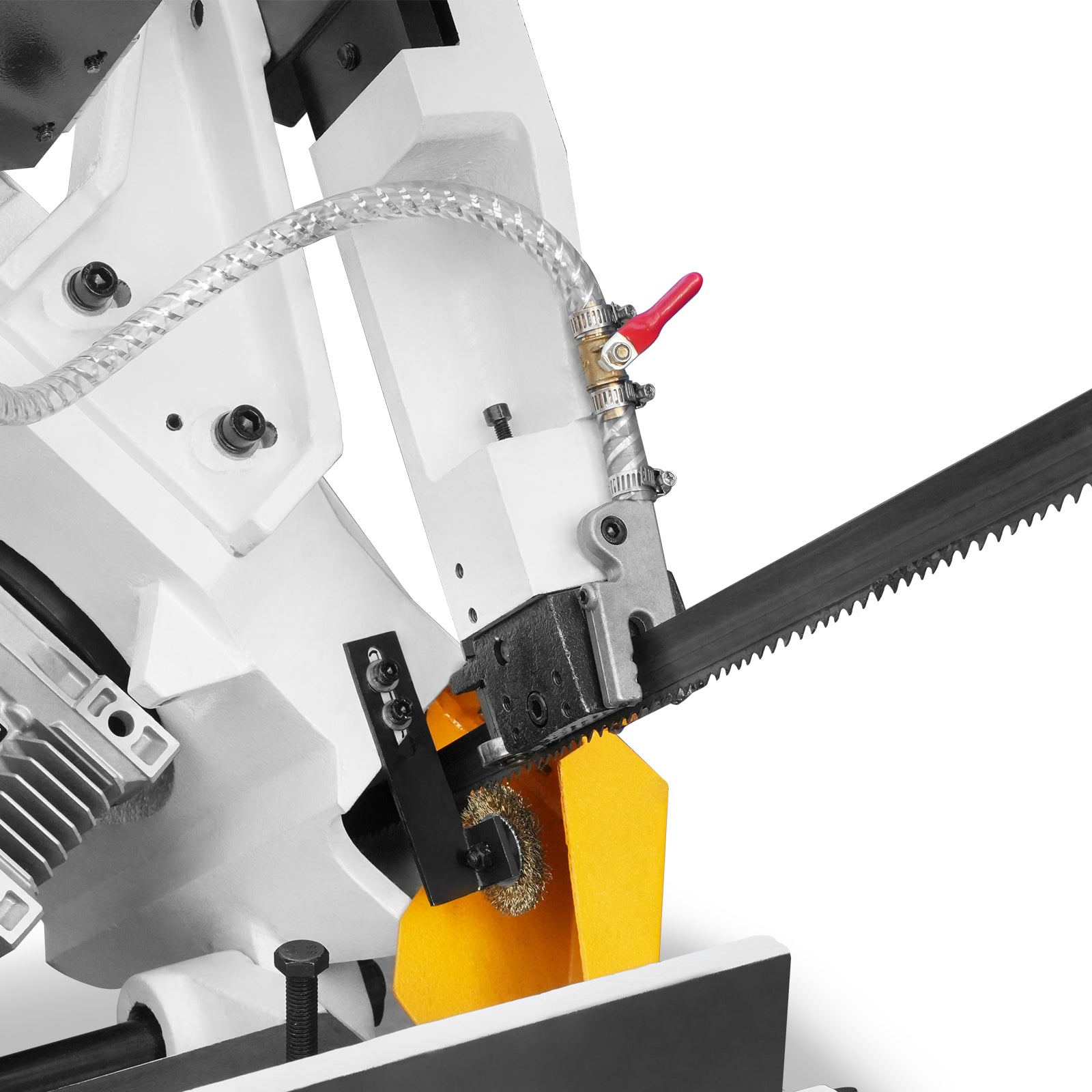 Metal Cutting Band Saw, 10" Round / 18"x5" Rectangular Capacity, 2HP 1.5kW Motor, 4-Speed (35-114 MPM), Horizontal Bandsaw with 0-45° Swivel, Hydraulic Downfeed, 230V 1PH 60Hz, Industrial Grade for Steel, Aluminum & Alloys BS-1018B