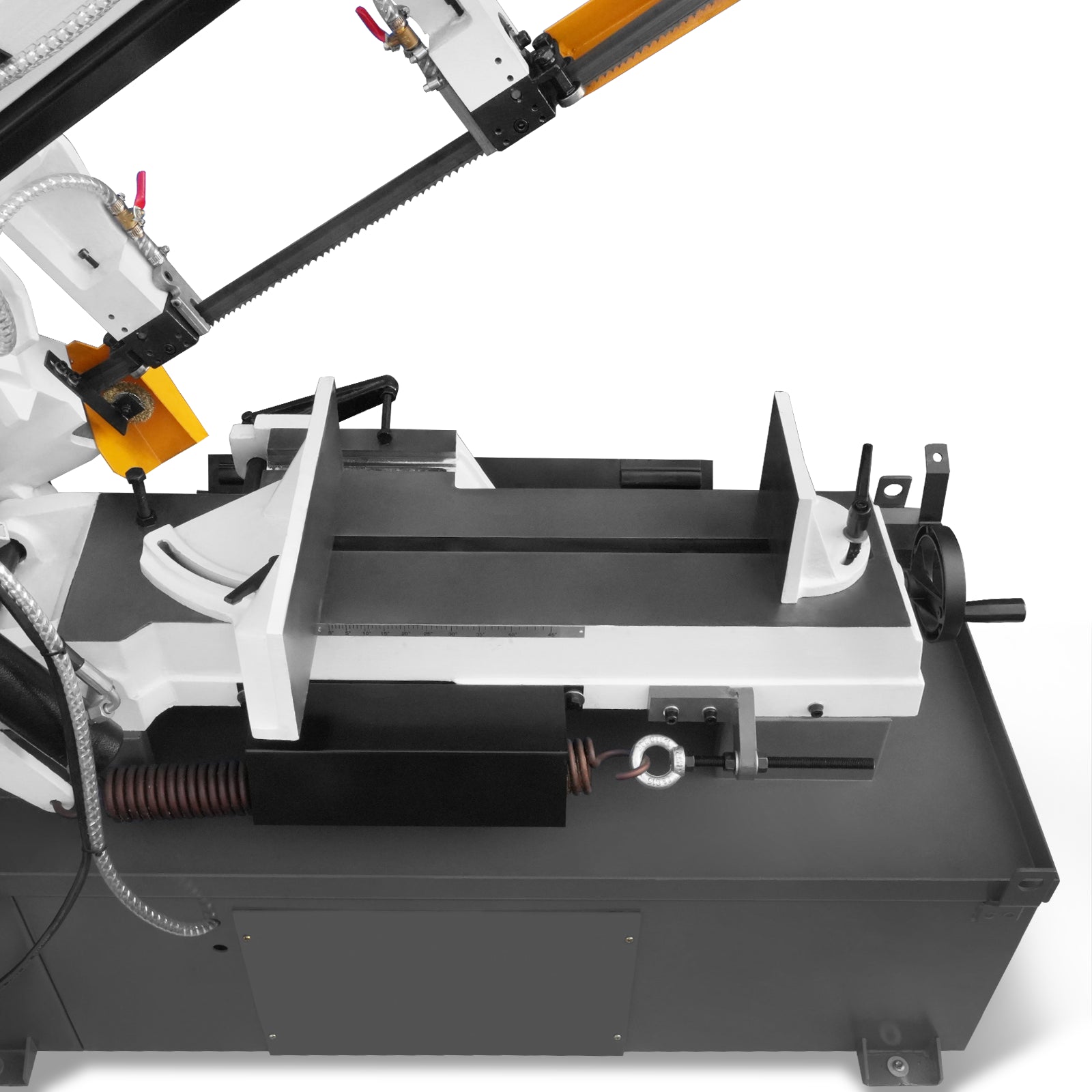 Metal Cutting Band Saw, 10" Round / 18"x5" Rectangular Capacity, 2HP 1.5kW Motor, 4-Speed (35-114 MPM), Horizontal Bandsaw with 0-45° Swivel, Hydraulic Downfeed, 230V 1PH 60Hz, Industrial Grade for Steel, Aluminum & Alloys BS-1018B