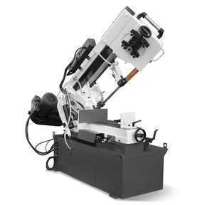 Metal Cutting Band Saw, 10" Round / 18"x5" Rectangular Capacity, 2HP 1.5kW Motor, 4-Speed (35-114 MPM), Horizontal Bandsaw with 0-45° Swivel, Hydraulic Downfeed, 230V 1PH 60Hz, Industrial Grade for Steel, Aluminum & Alloys BS-1018B