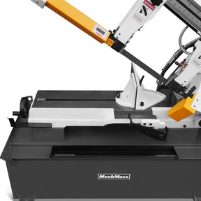 Metal Cutting Band Saw, 10" Round / 18"x5" Rectangular Capacity, 2HP 1.5kW Motor, 4-Speed (35-114 MPM), Horizontal Bandsaw with 0-45° Swivel, Hydraulic Downfeed, 230V 1PH 60Hz, Industrial Grade for Steel, Aluminum & Alloys BS-1018B