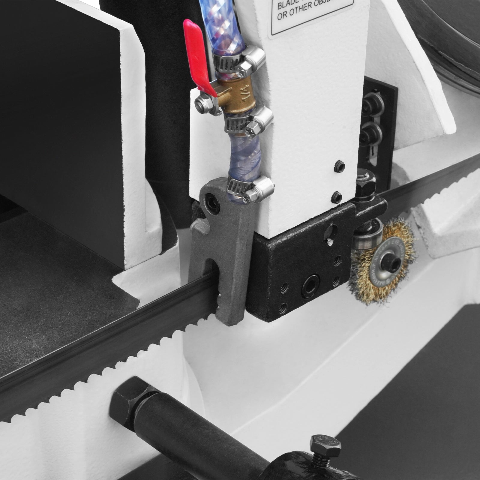 MechMaxx Metal Cutting Band Saw 10 Inch Horizontal Bandsaw 2HP 220V 60Hz 1PH 0‑45° Mitering Hydraulic Down Feed Built‑in Coolant System for Steel Aluminum Alloy Metal Fabrication BS-1018R
