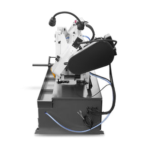 MechMaxx Metal Cutting Band Saw 10 Inch Horizontal Bandsaw 2HP 220V 60Hz 1PH 0‑45° Mitering Hydraulic Down Feed Built‑in Coolant System for Steel Aluminum Alloy Metal Fabrication BS-1018R