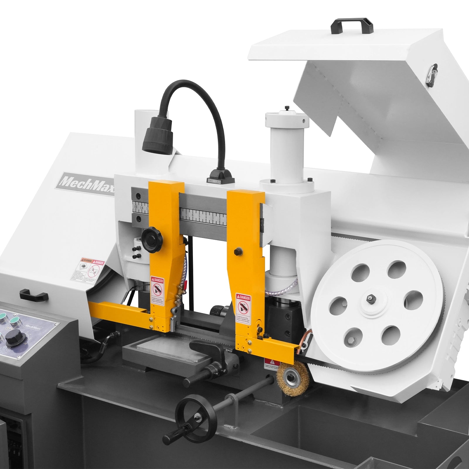 11" Double Column Horizontal Metal Cutting Band Saw, 3-Speed, Hydraulic Feed, 2.8kW Industrial Saw GH4228