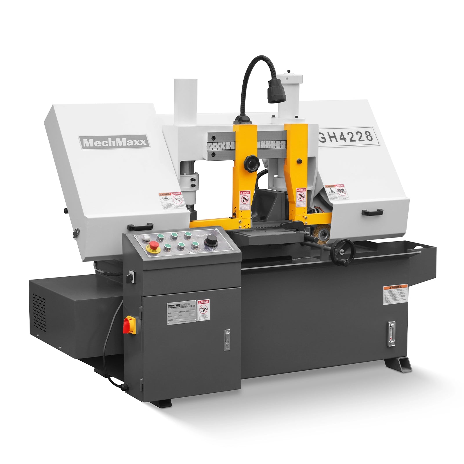 11" Double Column Horizontal Metal Cutting Band Saw, 3-Speed, Hydraulic Feed, 2.8kW Industrial Saw GH4228