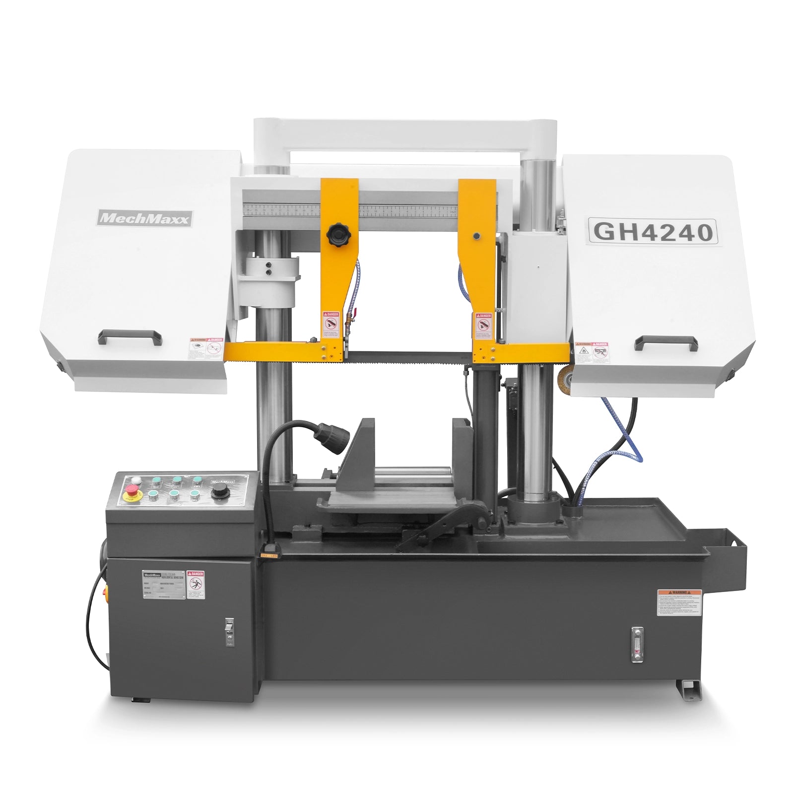 15.7" Industrial Horizontal Metal Cutting Band Saw, Hydraulic Feed, 3.0/4.0 kW Motor, Manual Clamping, for Steel, Alloy, Metal Fabrication GH4240