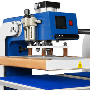 16x24 Inch Commercial Pneumatic Dual Platen Heat Press - Auto Lift Digital Sublimation Transfer Machine with Full Touch LCD Screen & AIRTAC Pneumatic Parts (110V 2.2HP)