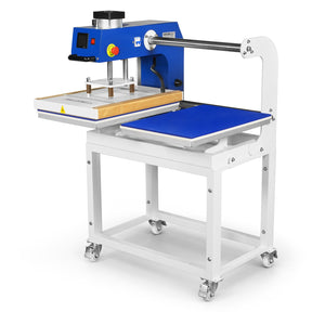 16x24 Inch Commercial Pneumatic Dual Platen Heat Press - Auto Lift Digital Sublimation Transfer Machine with Full Touch LCD Screen & AIRTAC Pneumatic Parts (110V 2.2HP)