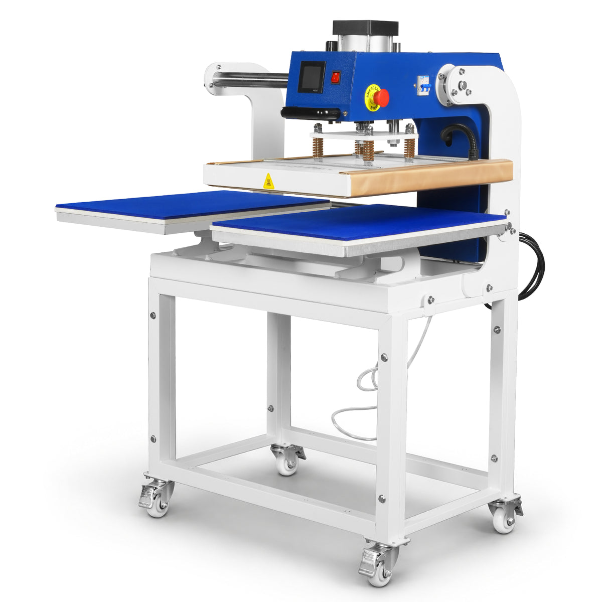 16x24 Inch Commercial Pneumatic Dual Platen Heat Press - Auto Lift Digital Sublimation Transfer Machine with Full Touch LCD Screen & AIRTAC Pneumatic Parts (110V 2.2HP)