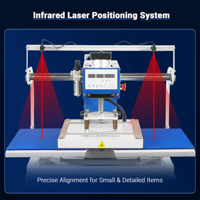16x24 Inch Commercial Pneumatic Dual Platen Heat Press - Infrared Positioning Auto Lift Sublimation Transfer Machine Digital LCD Control (110V 2.2HP)