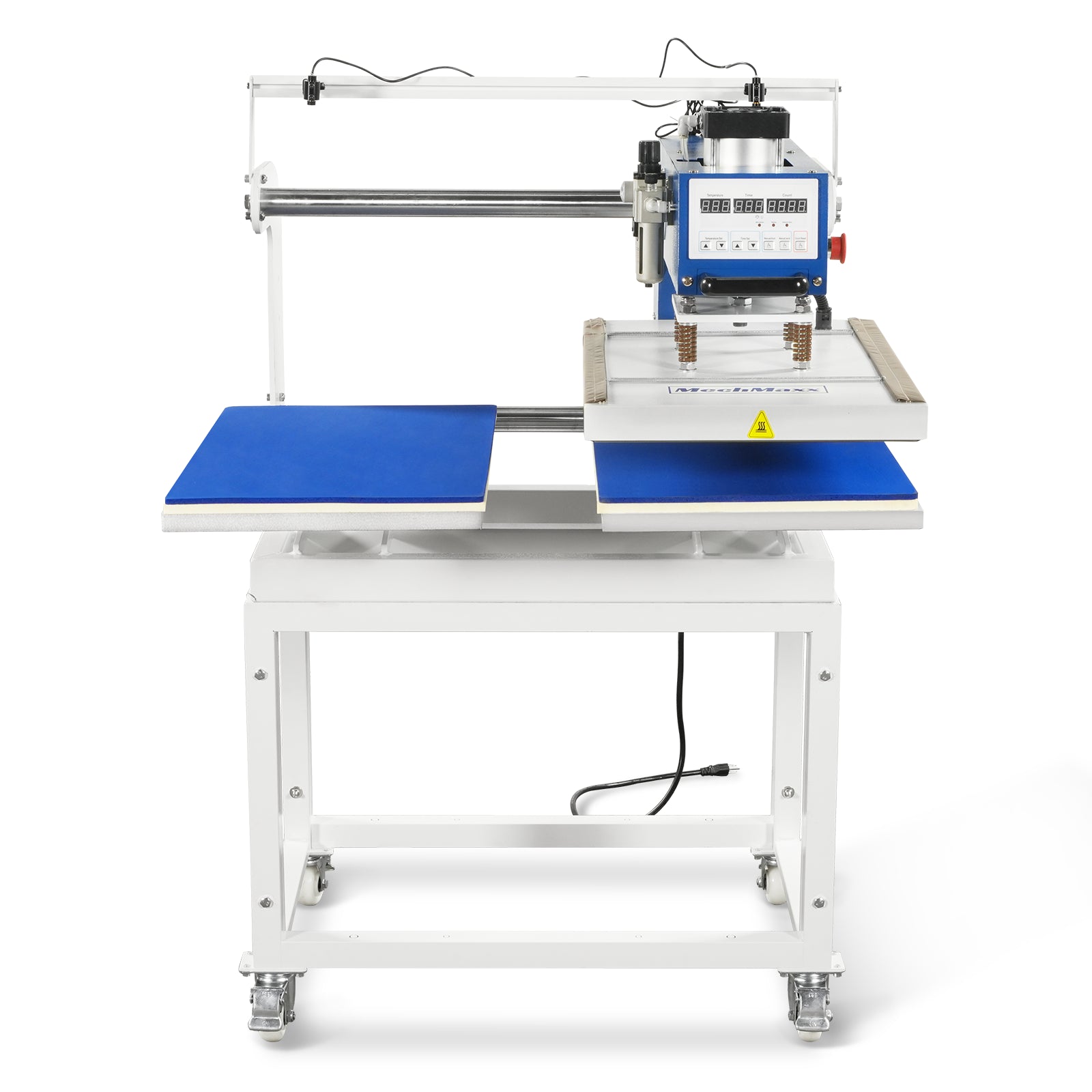 16x24 Inch Commercial Pneumatic Dual Platen Heat Press - Infrared Positioning Auto Lift Sublimation Transfer Machine with AIRTAC Pneumatic Components & Digital LCD Control (110V 2.2HP)