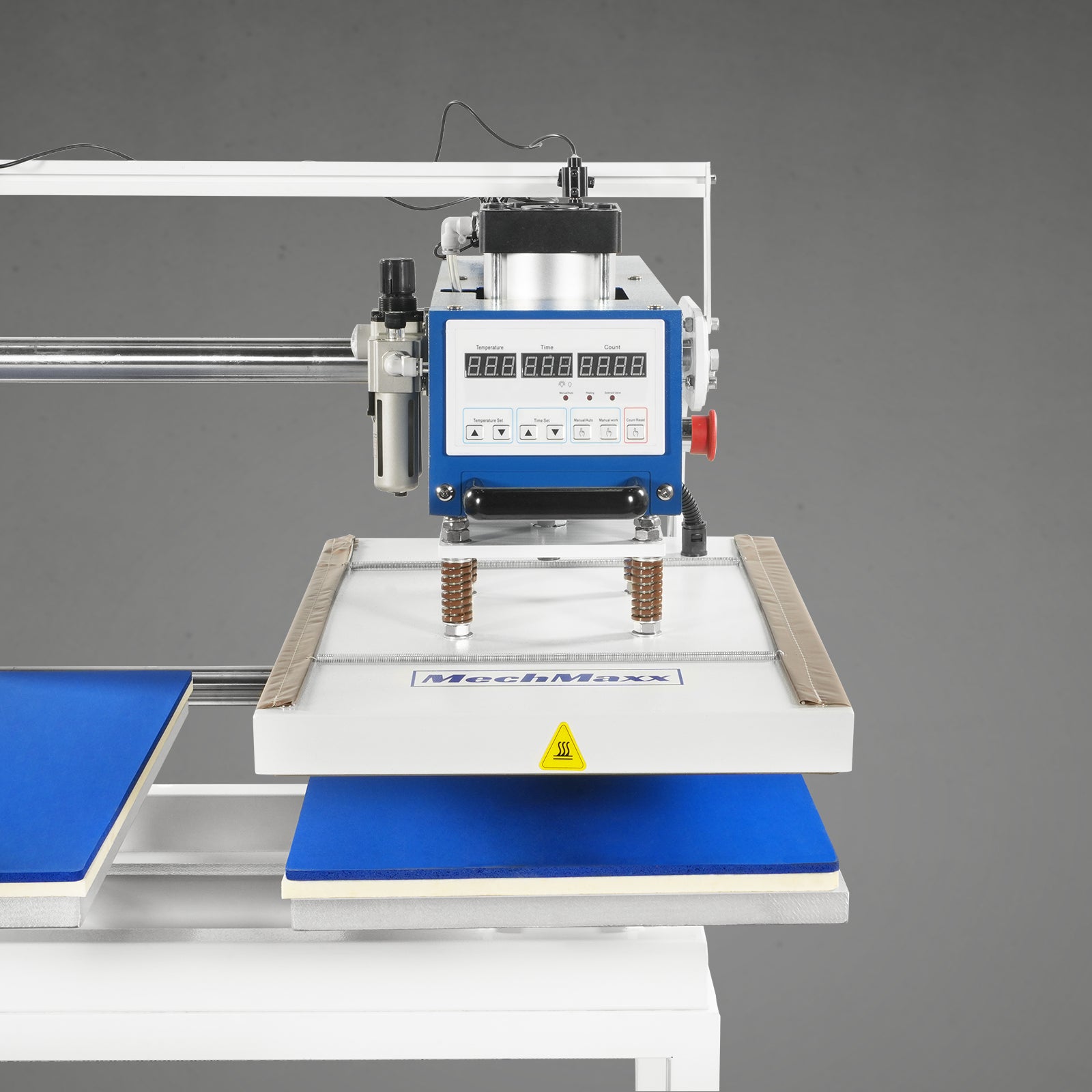 16x24 Inch Commercial Pneumatic Dual Platen Heat Press - Infrared Positioning Auto Lift Sublimation Transfer Machine with AIRTAC Pneumatic Components & Digital LCD Control (110V 2.2HP)