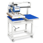 16x24 Inch Commercial Pneumatic Dual Platen Heat Press - Infrared Positioning Auto Lift Sublimation Transfer Machine with AIRTAC Pneumatic Components & Digital LCD Control (110V 2.2HP)