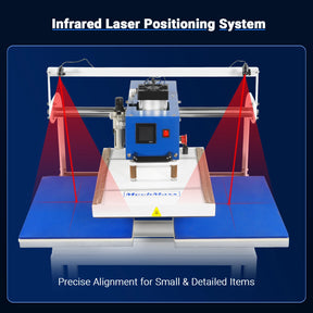16x24 Inch Commercial Pneumatic Dual Platen Heat Press - Infrared Positioning Auto Lift Sublimation Transfer Machine with Full Touch LCD Screen  (110V 2.2HP)