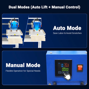 16x24 Inch Commercial Pneumatic Dual Platen Heat Press - Infrared Positioning Auto Lift Sublimation Transfer Machine with Full Touch LCD Screen  (110V 2.2HP)