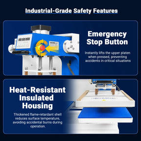 16x24 Inch Commercial Pneumatic Dual Platen Heat Press - Auto Lift Sublimation Transfer Machine with Storage Base Cabinet (110V 1650W)