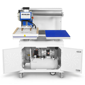 16x24 Inch Commercial Pneumatic Dual Platen Heat Press - Auto Lift Sublimation Transfer Machine with Storage Base Cabinet (110V 1650W)