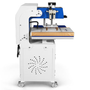 16x24 Inch Commercial Pneumatic Dual Platen Heat Press - Auto Lift Sublimation Transfer Machine with Storage Base Cabinet (110V 1650W)