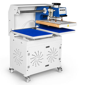 16x24 Inch Commercial Pneumatic Dual Platen Heat Press - Auto Lift Sublimation Transfer Machine with Storage Base Cabinet (110V 1650W)